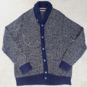 TOMMY HILFIGER Unisex Blue button down sweater